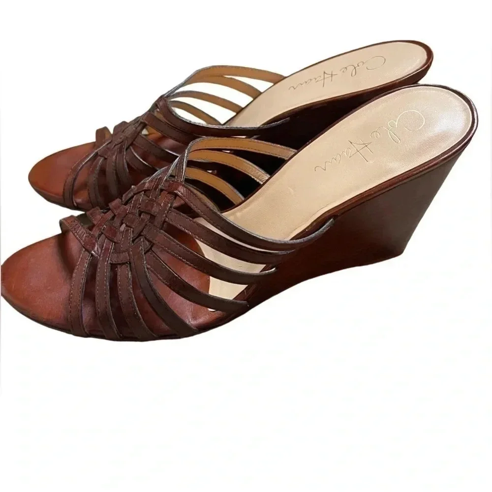 Cole Haan Nike Air Verona - brown wedge heels size 8 AA (narrow)
